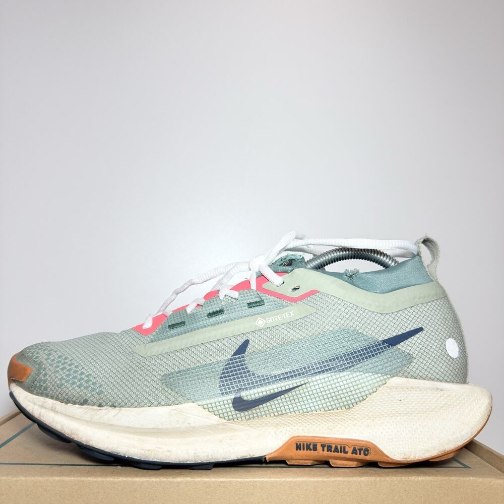 Nike Pegasus Trail 5 GORE-TEX Mens Running Shoes Size 10 Light Silver Clay Green